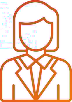 Director Female Icon Style vector