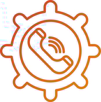 Call Management Icon Style vector