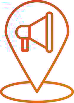 Proximity Marketing Icon Style vector