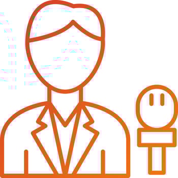 Party Host Icon Style vector