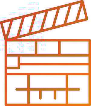 Clapperboard Icon Style vector