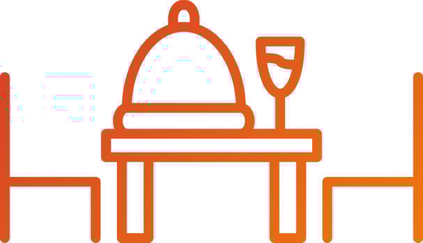 Dinner Table Icon Style vector