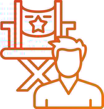 Director Male Icon Style vector
