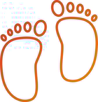 Footprint Icon Style vector