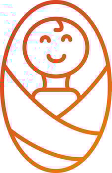 Newborn Baby Icon Style vector