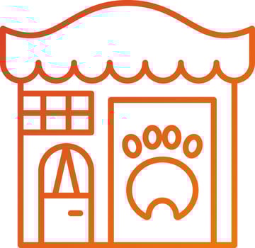 Pet Shop Icon Style vector