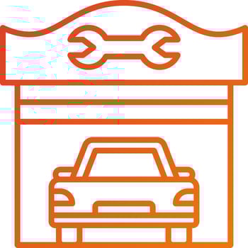 Car Repair Shop Icon Style vector