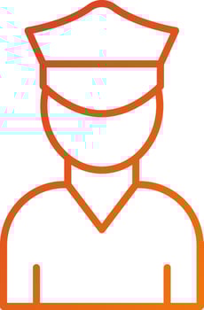 Gate Keeper Icon Style vector