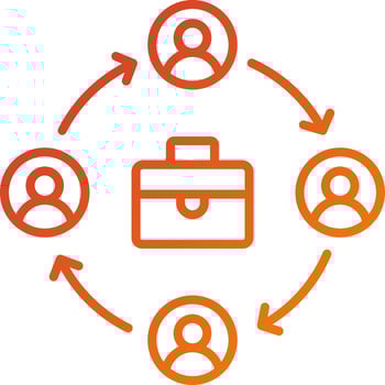 Job Rotation Icon Style vector