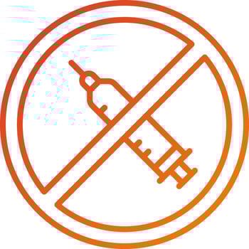 Anti Vaccination Icon Style vector