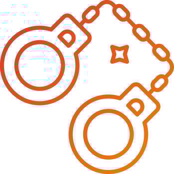 Handcuffs Icon Style vector