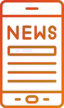 Online Newspaper Icon Style vector
