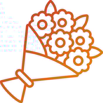 Bouquet Icon Style vector