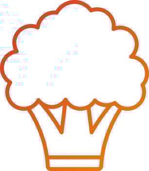 Broccoli Icon Style vector