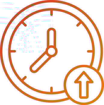 Clock In Icon Style vector