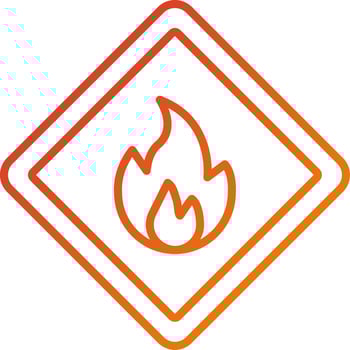 Fire Hazard Icon Style vector
