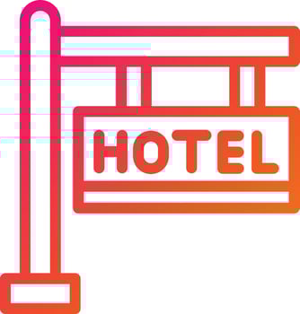 Hotel Sign Vector Icon Design Illustration