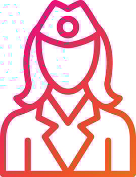 Flight attendant Vector Icon Design Illustration