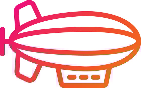 Zeppelin Vector Icon Design Illustration