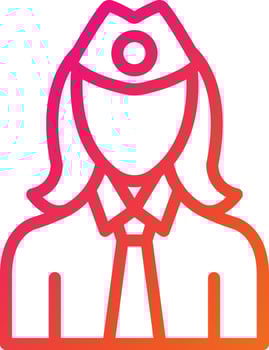 Air hostess Vector Icon Design Illustration