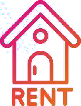 Rent Vector Icon Design Illustration