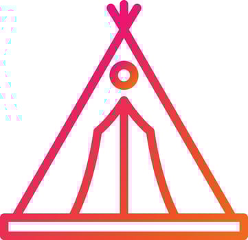 Camping tent Vector Icon Design Illustration
