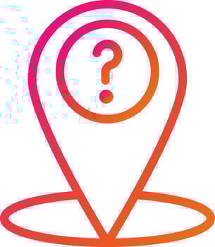 Location Question Vector Icon Design Illustration