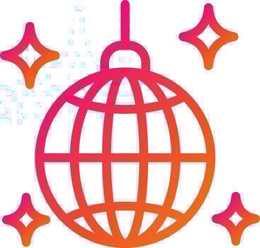 Disco Ball Vector Icon Design Illustration