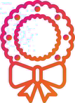 Wreath Vector Icon Design Illustration