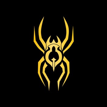 illustration vector graphic of template logo symbol spider Golden
