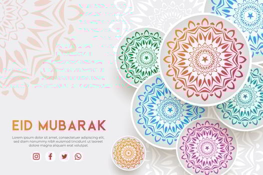 Arabic mandala Design - Islamic mandala design - islamic calligraphy - islamic design -background design vector