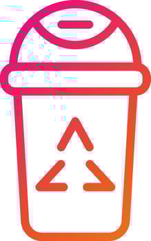 Recycle bin Vector Icon Design Illustration