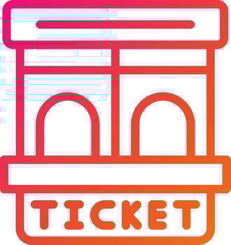 Ticket window Vector Icon Design Illustration