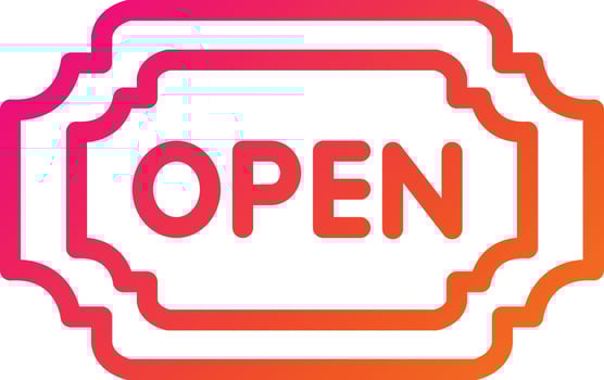 Open Vector Icon Design Illustration