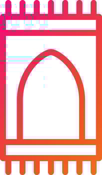 Sajadah Vector Icon Design Illustration
