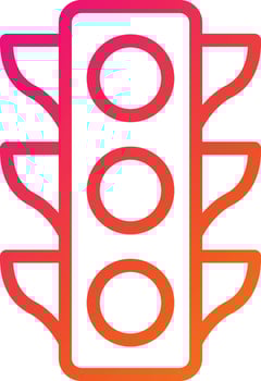 Traffic light Vector Icon Design Illustration