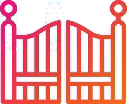 Gate Vector Icon Design Illustration