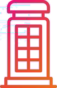 Phone booth Vector Icon Design Illustration