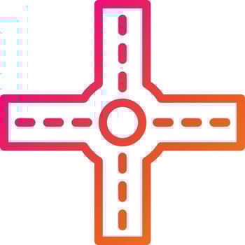 Crossroad Vector Icon Design Illustration