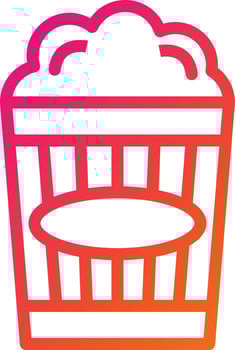 Popcorn Vector Icon Design Illustration