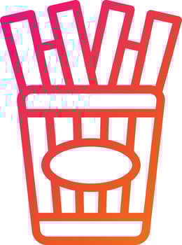 Fries Vector Icon Design Illustration