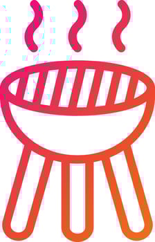 Grill Vector Icon Design Illustration