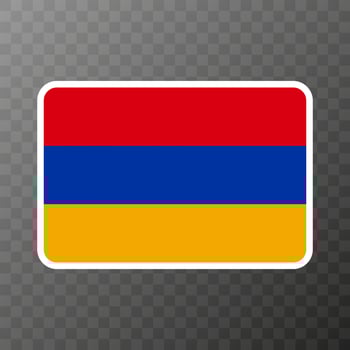 Armenia flag, official colors and proportion. Vector illustration.