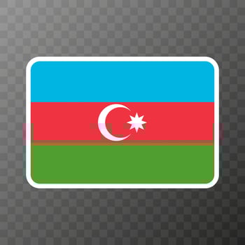 Azerbaijan flag, official colors and proportion. Vector illustration.