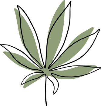 simplicity cannabis leaf continuous freehand drawing. png