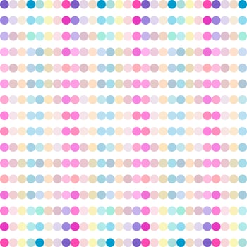 beauty pastel rainbow violet blue gradient polka dot circle random abstract decoration seamless pattern on white background vector