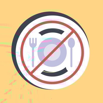 Sticker fasting. Islamic elements of Ramadhan, Eid Al Fitr, Eid Al Adha. Good for prints, posters, logo, decoration, greeting card, etc. vector