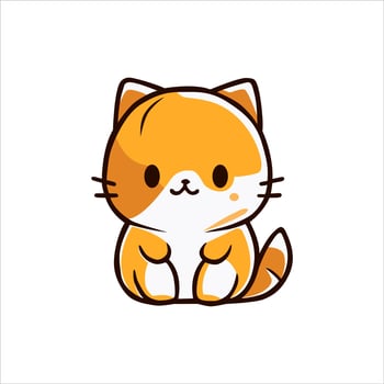 cute kitty vector design
