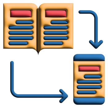 3D illustration responsive in online learning set png