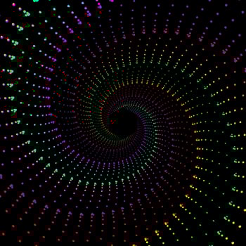 Colorful swirl pattern dots background vector
